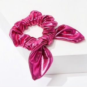 💖 Metallic Shimmer Scrunchie hair tie Bow vsco shimmery liquid fabric hair tie